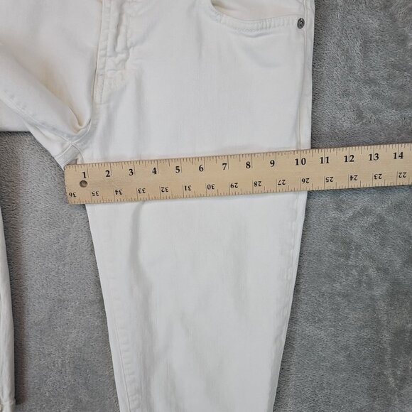 Red Engine Viper Skinny Crop Jeans Womens Size 29 White Stretch Y2K Made In USA - Picture 12 of 13